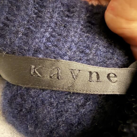 Jenni Kayne 100% Cashmere Sweater Men’s fisherman knit S Navy Blue - Picture 9 of 12